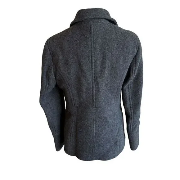 JCrew gray peacoat stadium cloth Nellie Gori size 8 - Picture 3 of 4